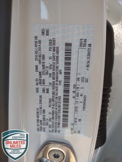 2025 Ford Escape Plug-In Hybrid Base