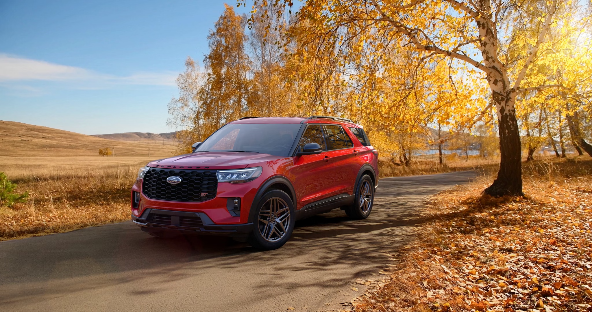 2026 Ford Explorer Fall Background